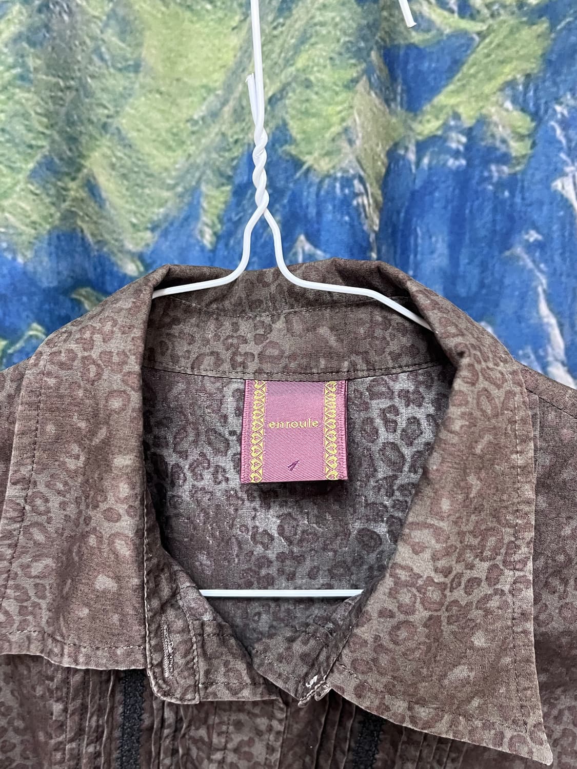 [vintage] 호피 레이스 셔츠 상품이미지3