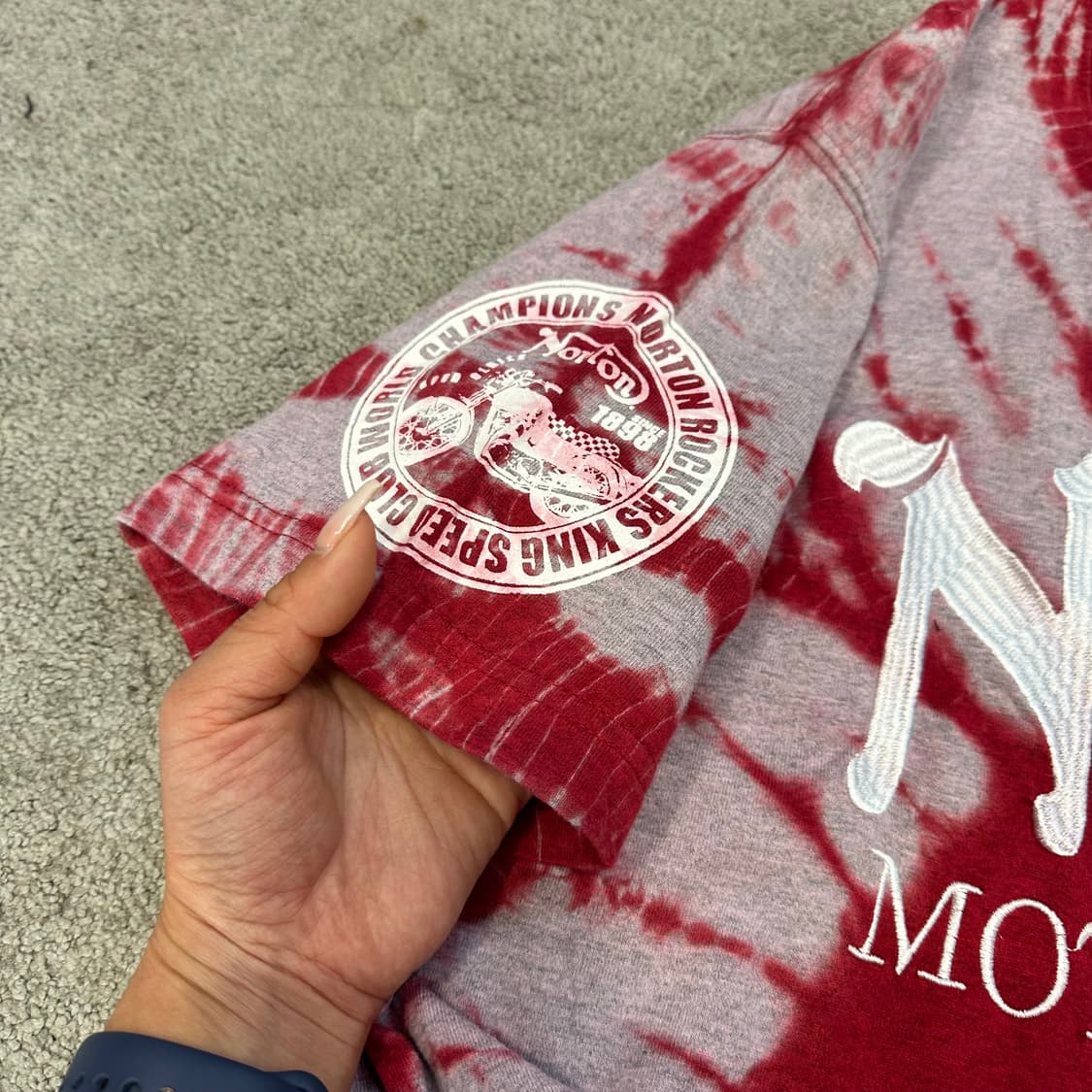 NORTON 노튼 로고 자수 타이다이 반팔티M 상품이미지3