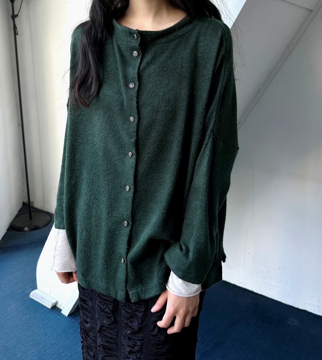 2way design brushed fabric knit P/O 상품이미지3