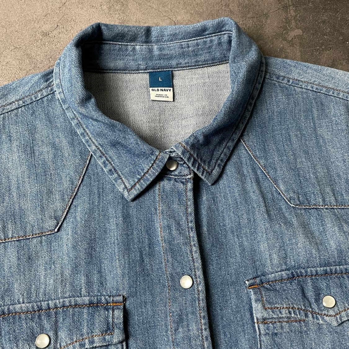 OLD NAVY 올드네이비 빈티지 데님 웨스턴 셔츠 A00737 상품이미지2