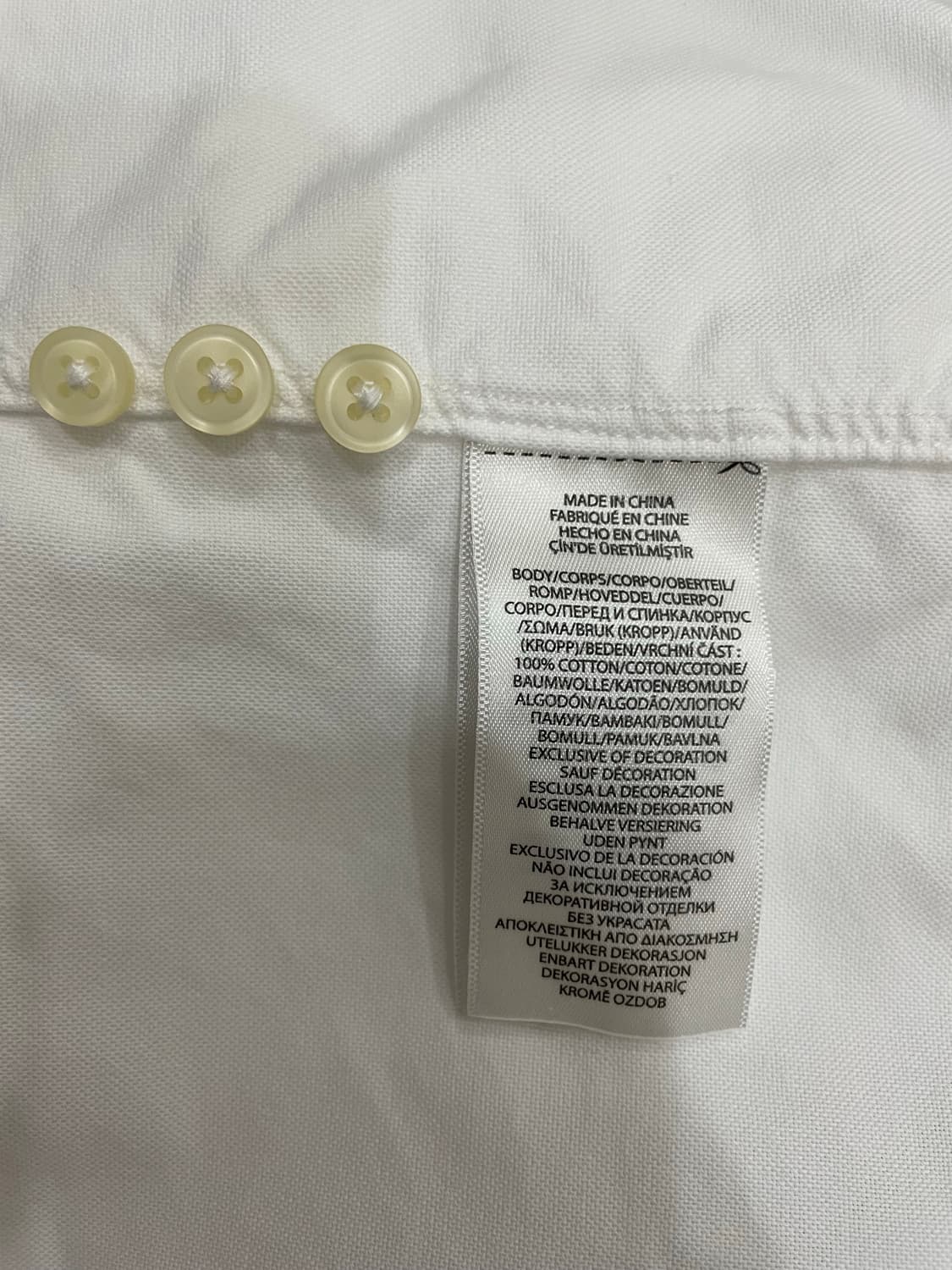 폴로 랄프로렌 화이트 헨리넥 셔츠 상품이미지7