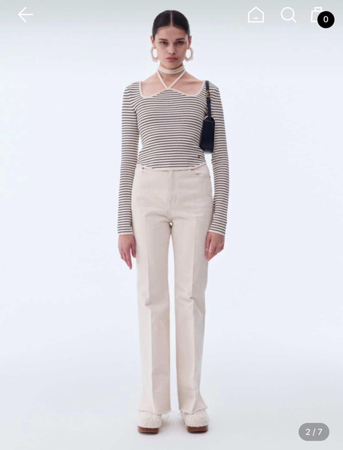 렉토 시그니처 모나코 스트라이프 니트 아이보리 M 상품이미지3