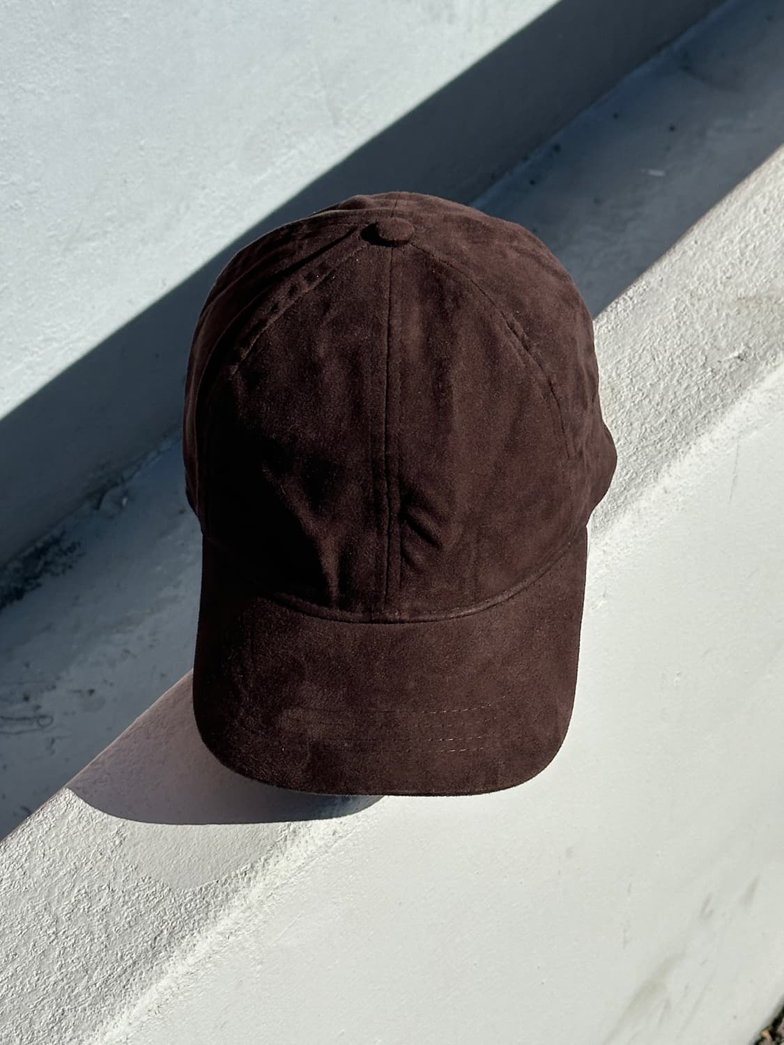 [F] 자라 브라운 스웨이드 볼캡 모자 상품이미지1