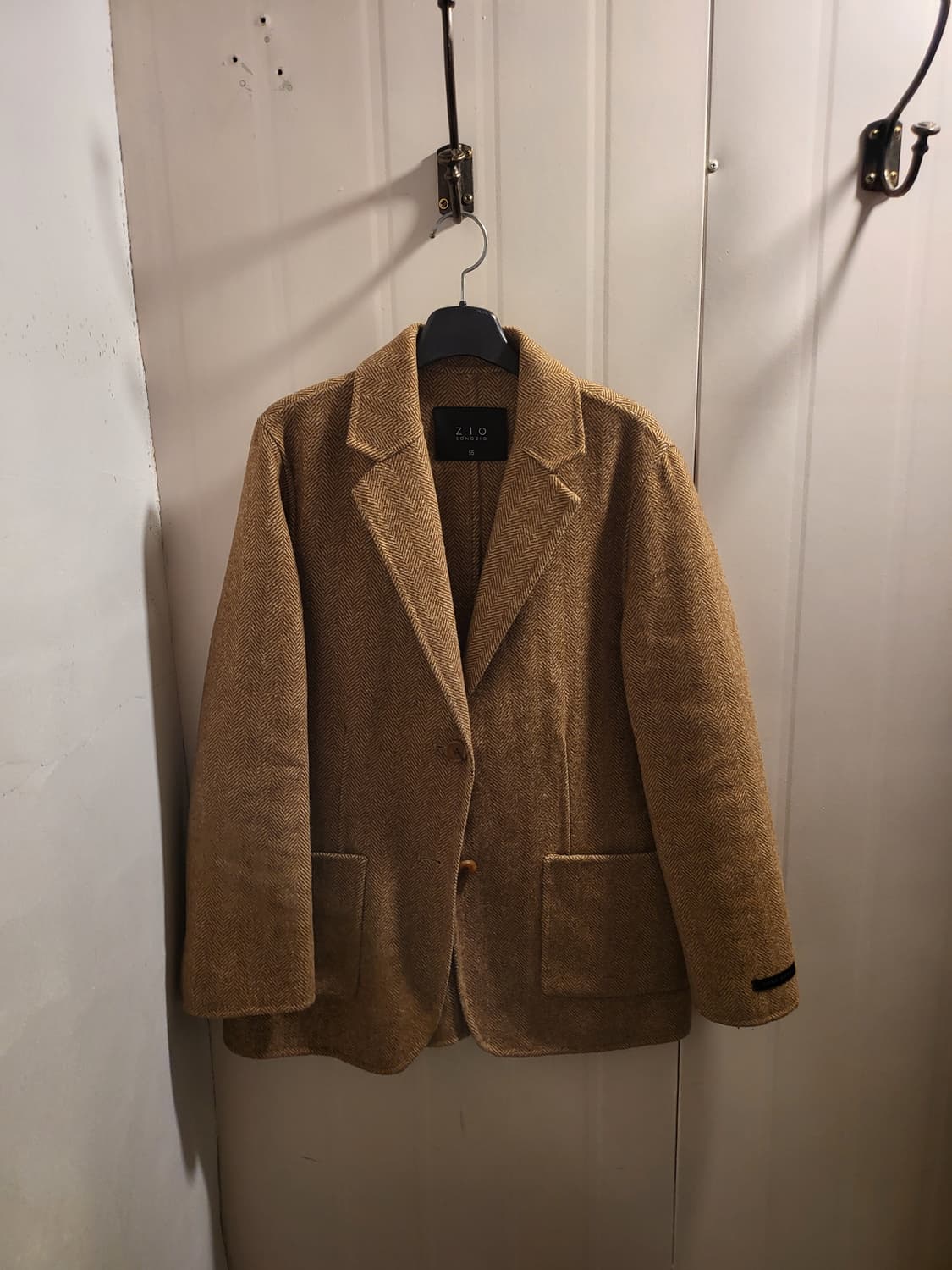 ZIO SONGZIO 헤링본 브라운 자켓 상품이미지1