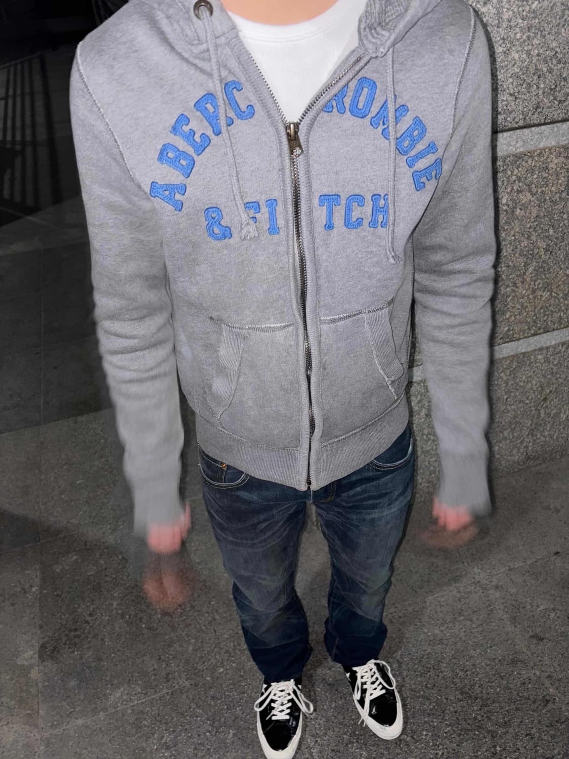 아베크롬비 그레이 후드집업 S 상품이미지1