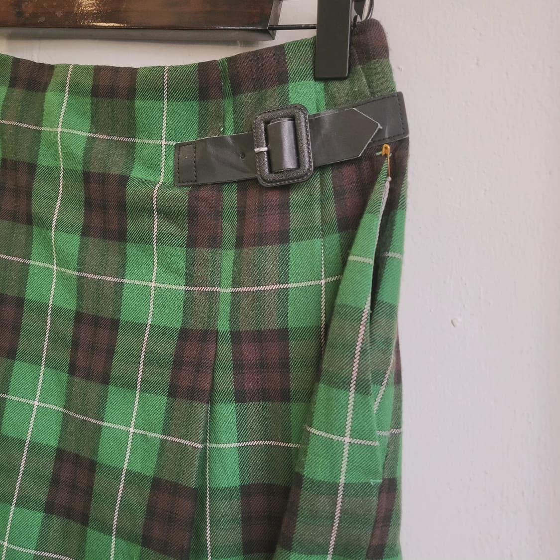 GU 사이드벨트 체크 밴딩스커트 상품이미지7