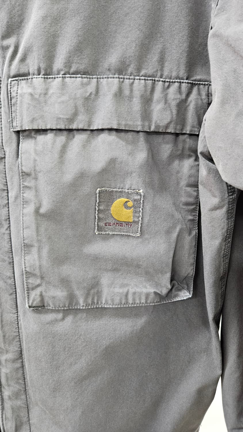 칼하트 kenard 가먼트다잉 셔츠 자켓 스톤그레이 상품이미지3