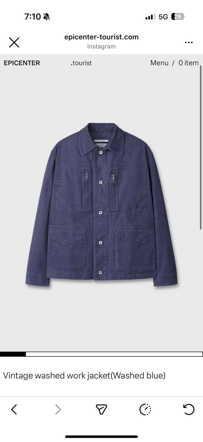 Vintage washed work jackek  m사이즈 구해요! 상품이미지1