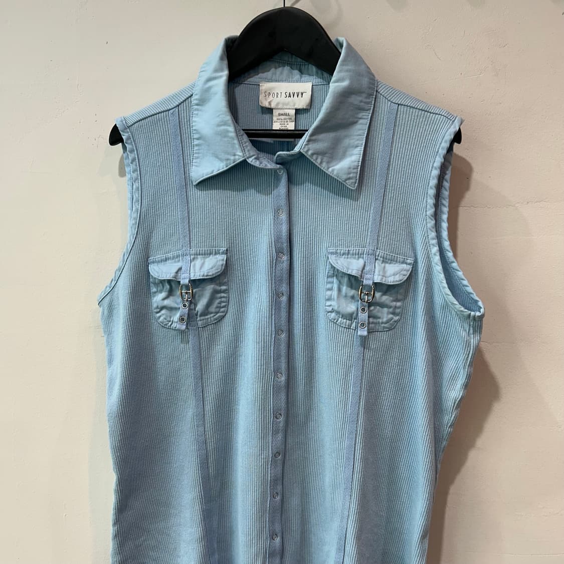 버클 디테일 코튼 베스트 상품이미지4