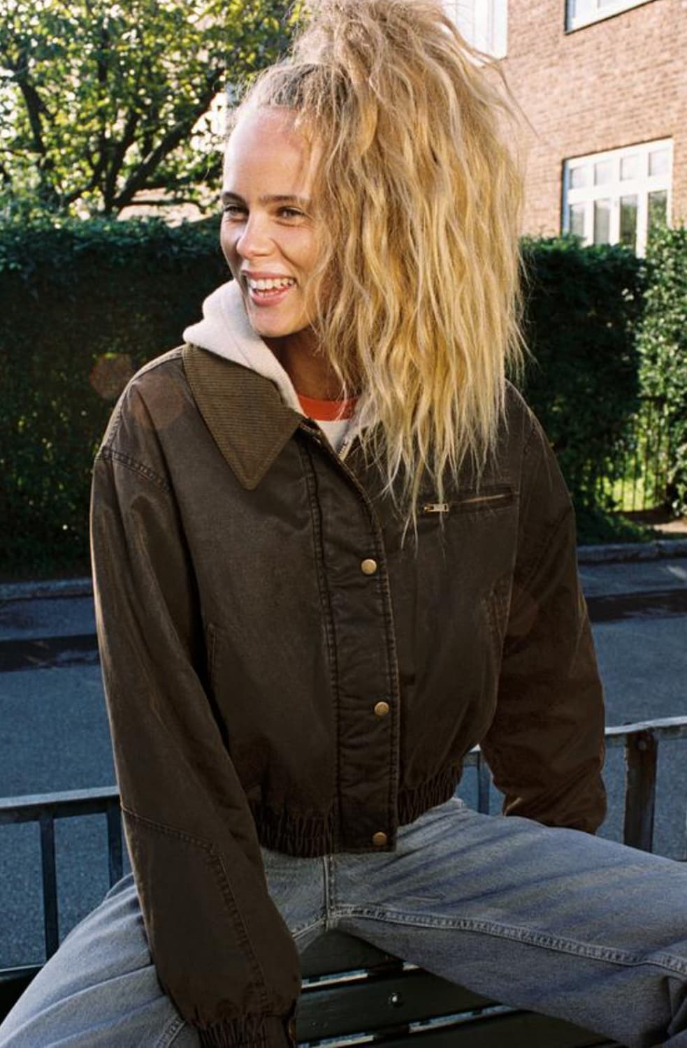 자라 여성 코듀로이 컬러 왁스드 크롭 봄버 재킷 상품이미지1