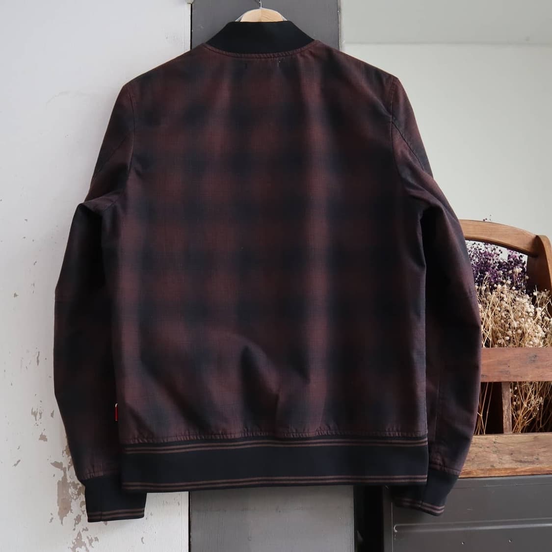 더블탭스 옹브레체크 블루종자켓 상품이미지6