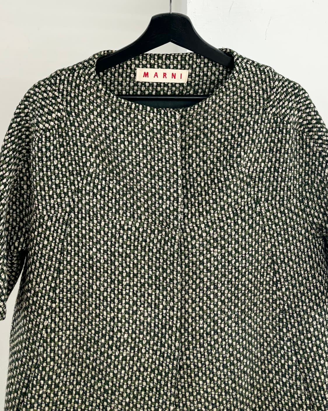 마르니 그린 트위드 코트 상품이미지2