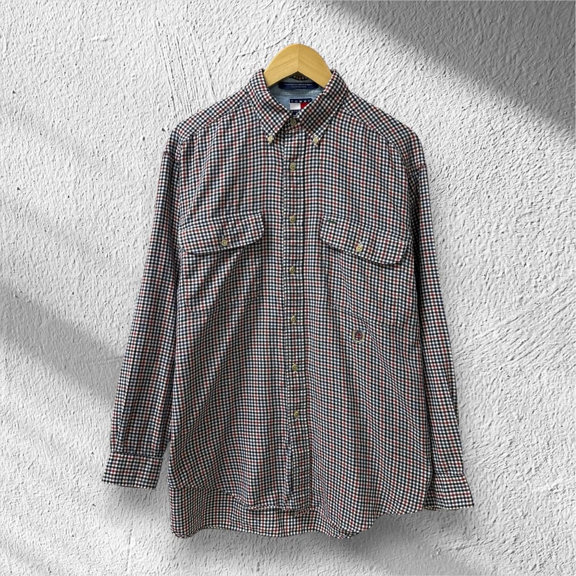 (L)90'S 타미 체크 셔츠-Y369 상품이미지1