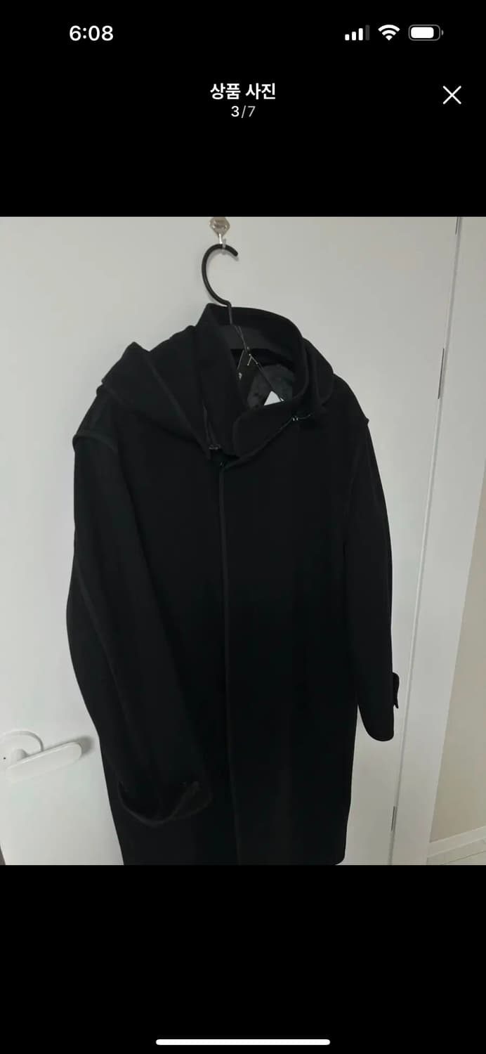 시스템 옴므 후드 코트 블랙 100 상품이미지3