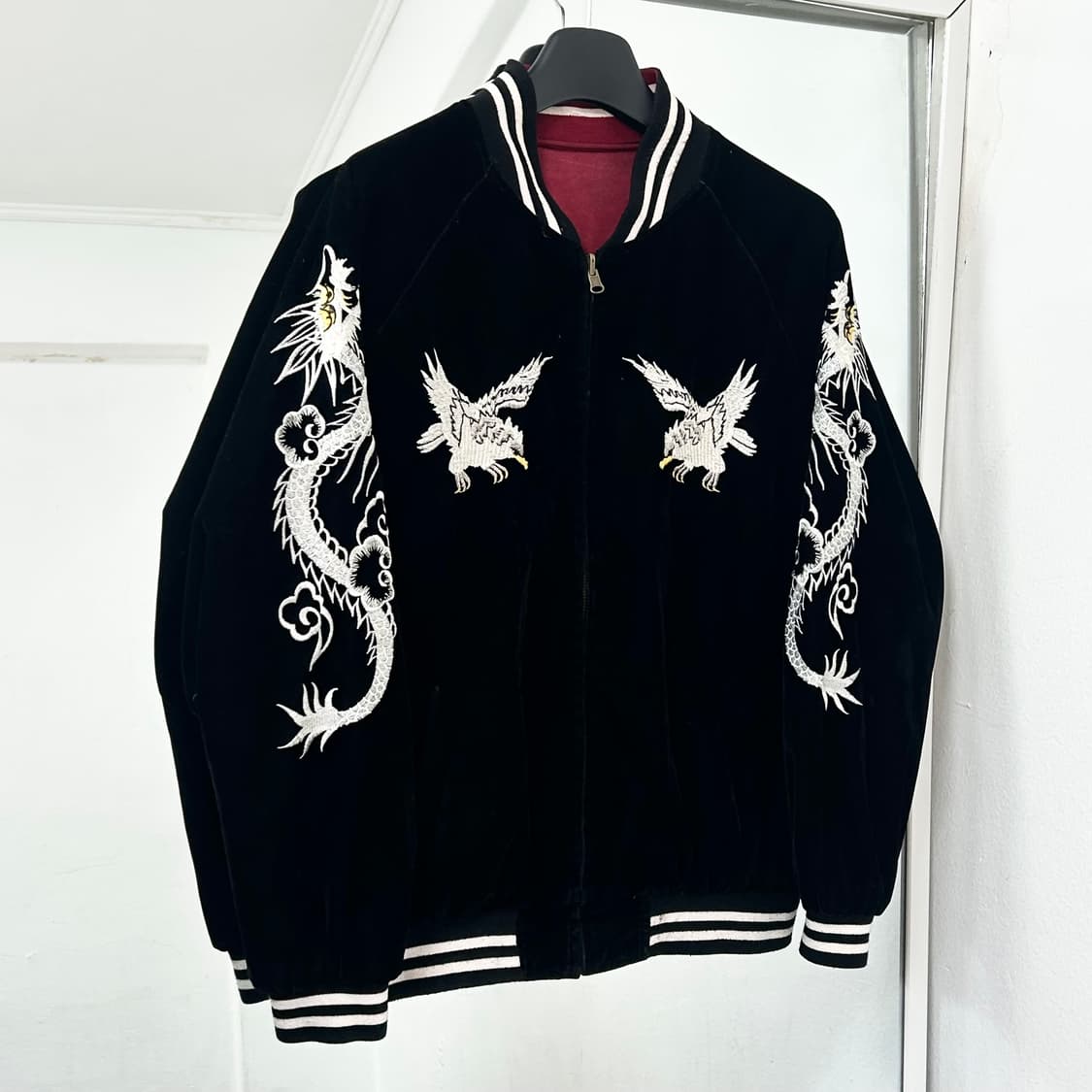 리버시블 벨벳 자수 스카쟌 자켓 상품이미지8