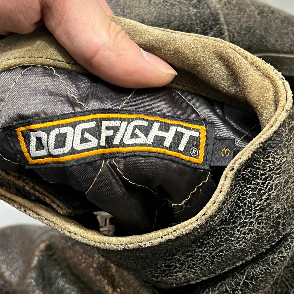  Dog fight 리얼레더 싱글 라이더자켓 y14638 상품이미지7