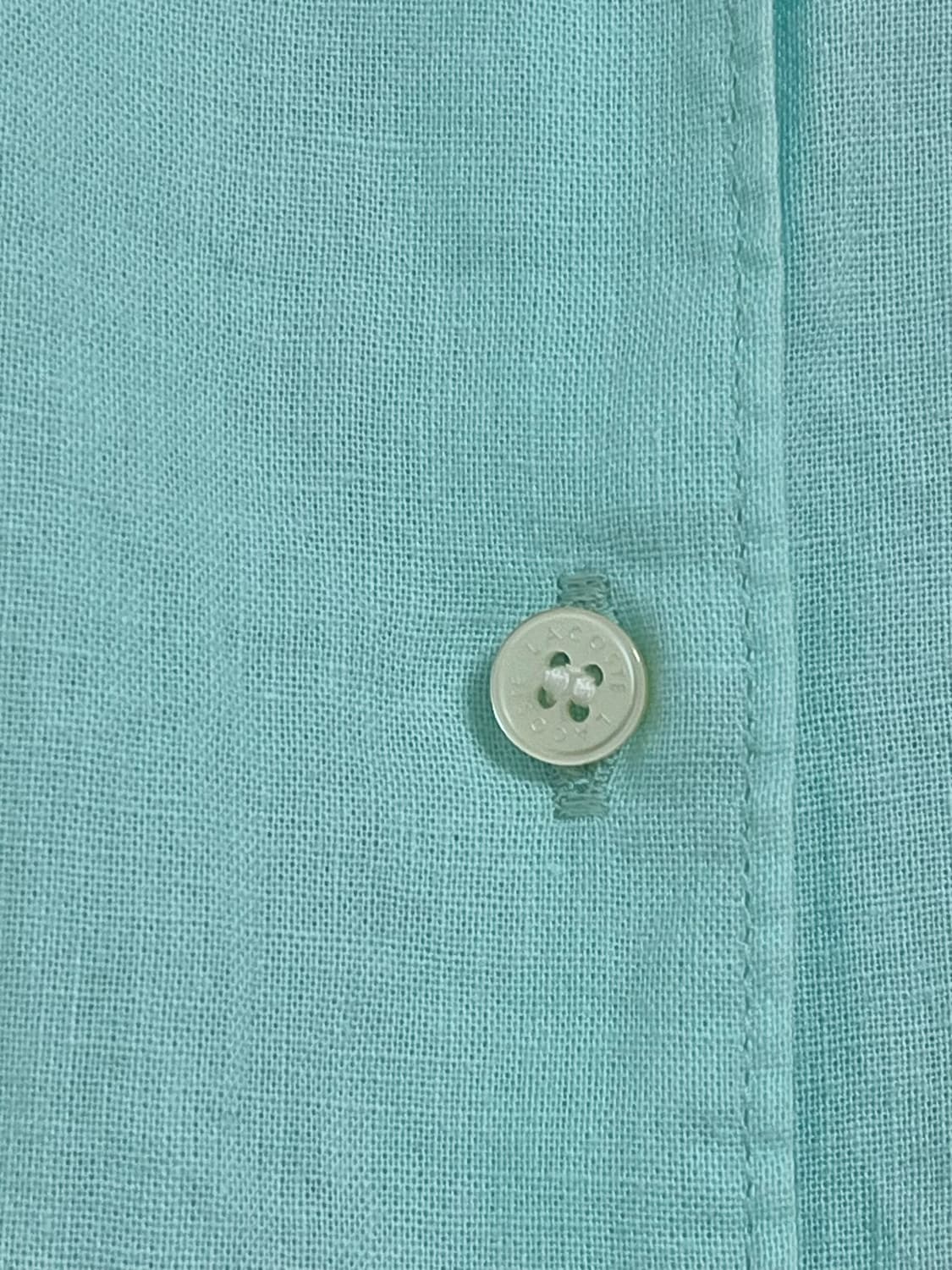 라코스테 민트 린넨 반팔 셔츠 40 상품이미지3