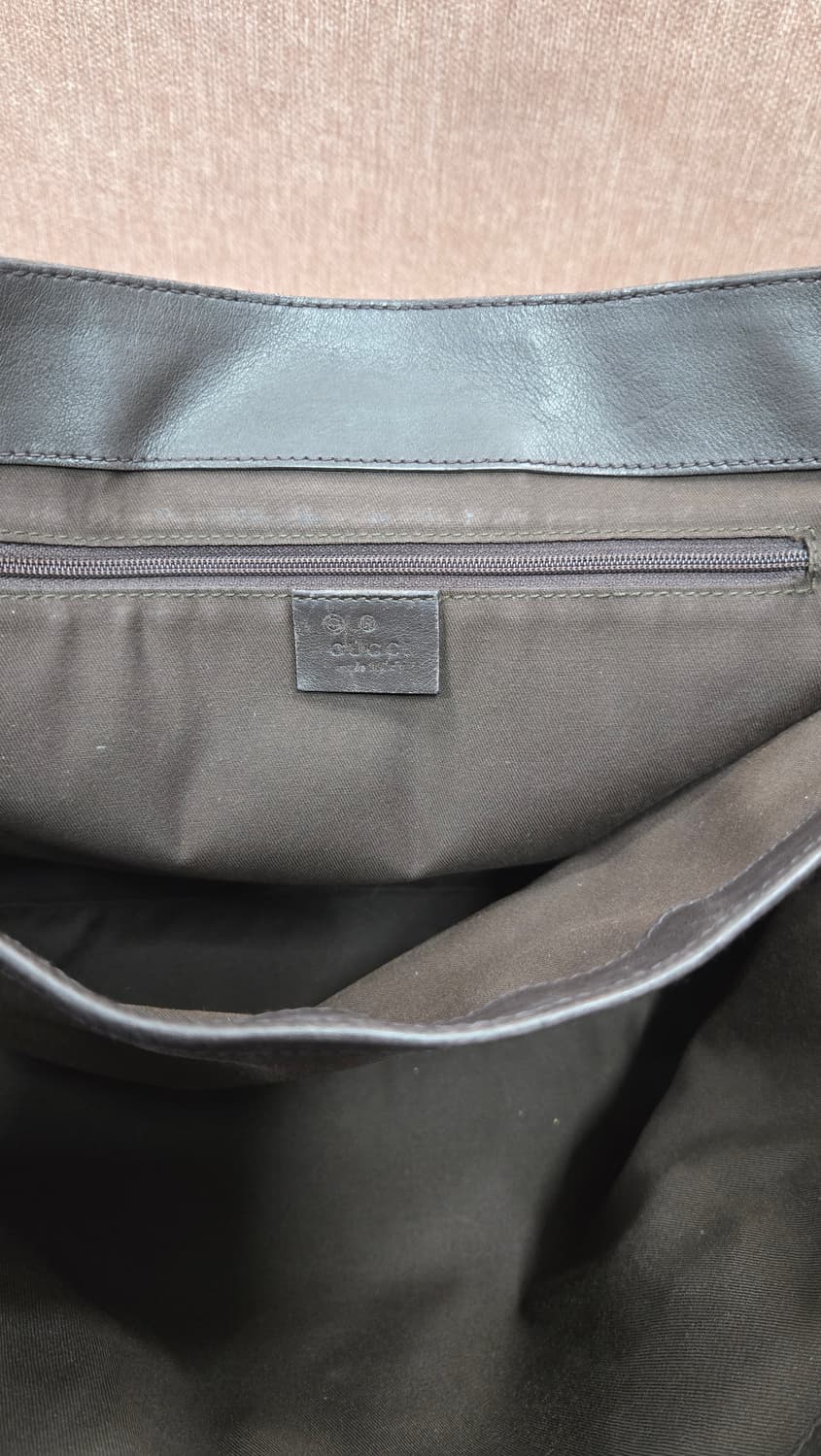 구찌 GG 컨버스  레더 트리밍 토트 숄더백 상품이미지6