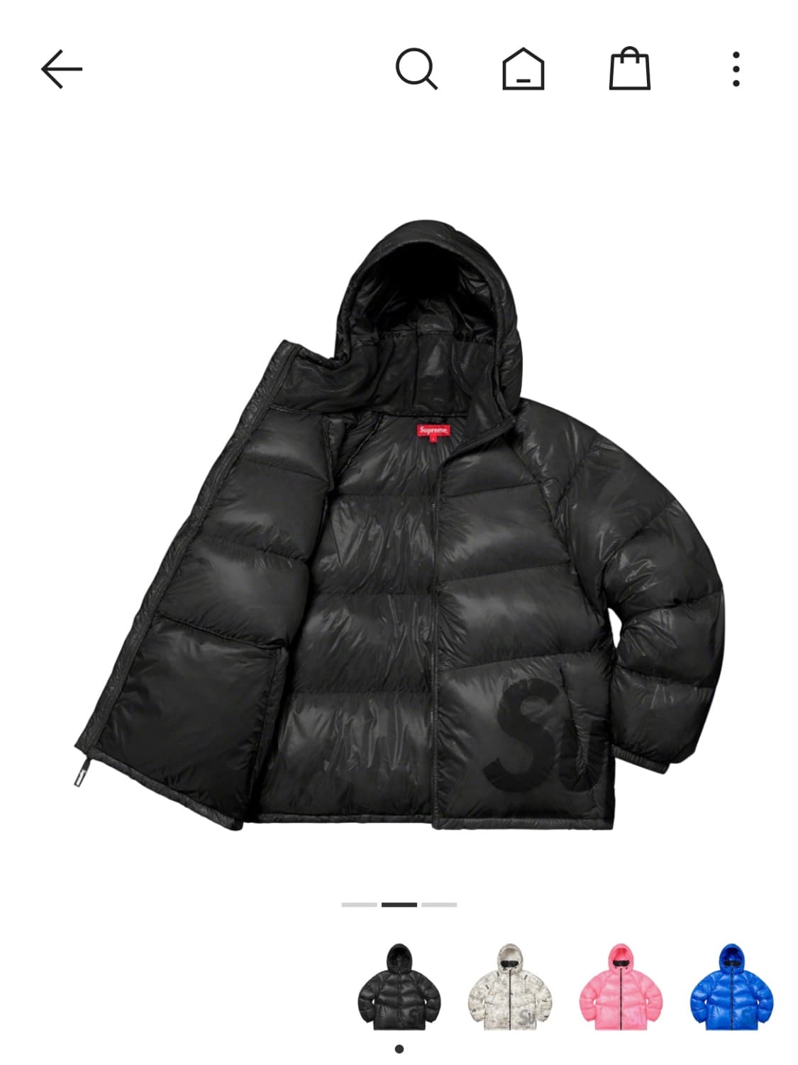 Supreme슈프림 패딩 후드 다운 자켓 블랙(급처) 상품이미지2