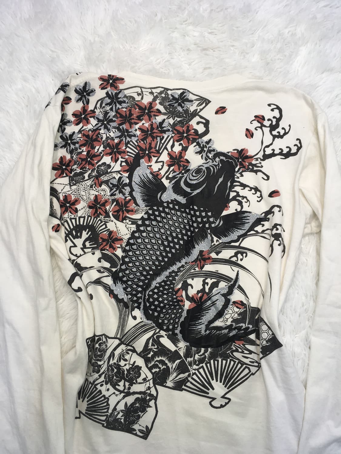 일본빈티지 오리엔탈 프린팅 긴팔 티셔츠 상품이미지4