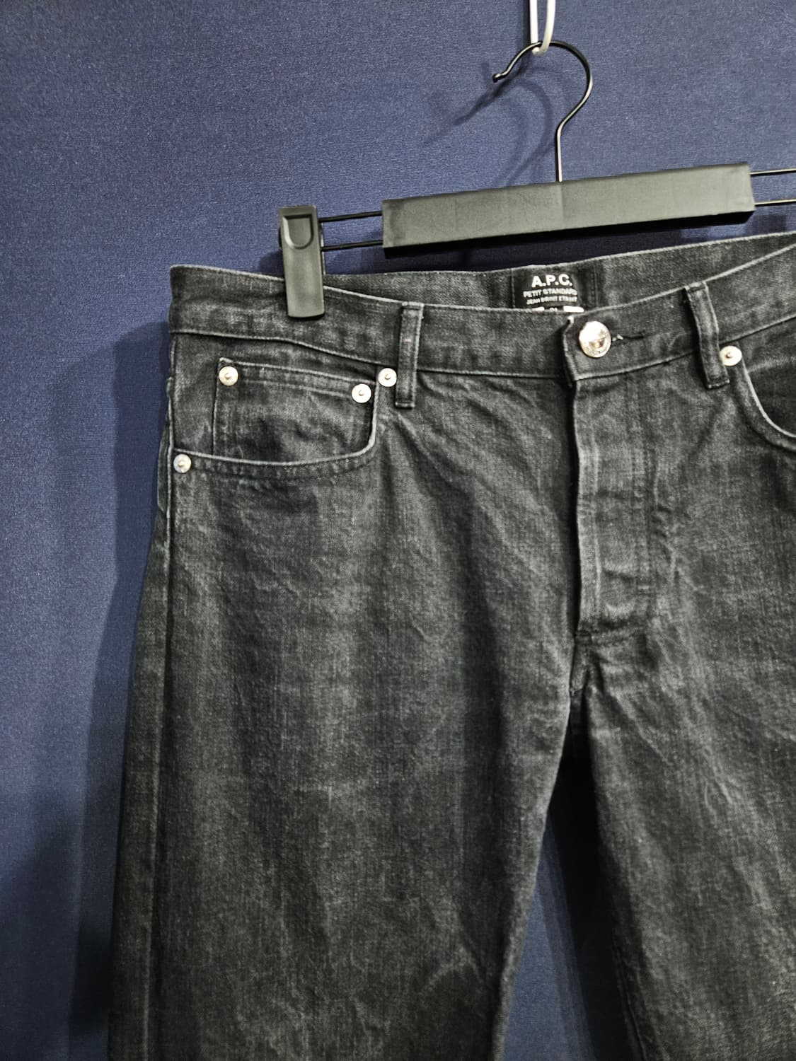 A.P.C 아페쎄 블랙 남성 슬림핏 허리 31~32 빈티지 데님팬츠  상품이미지4