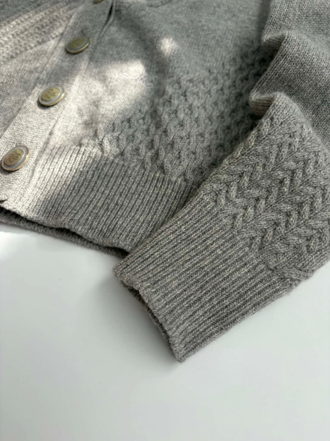 [F] 미샤 MICHAA 한섬 2020년 신형 케이블 니트 가디건 상품이미지9