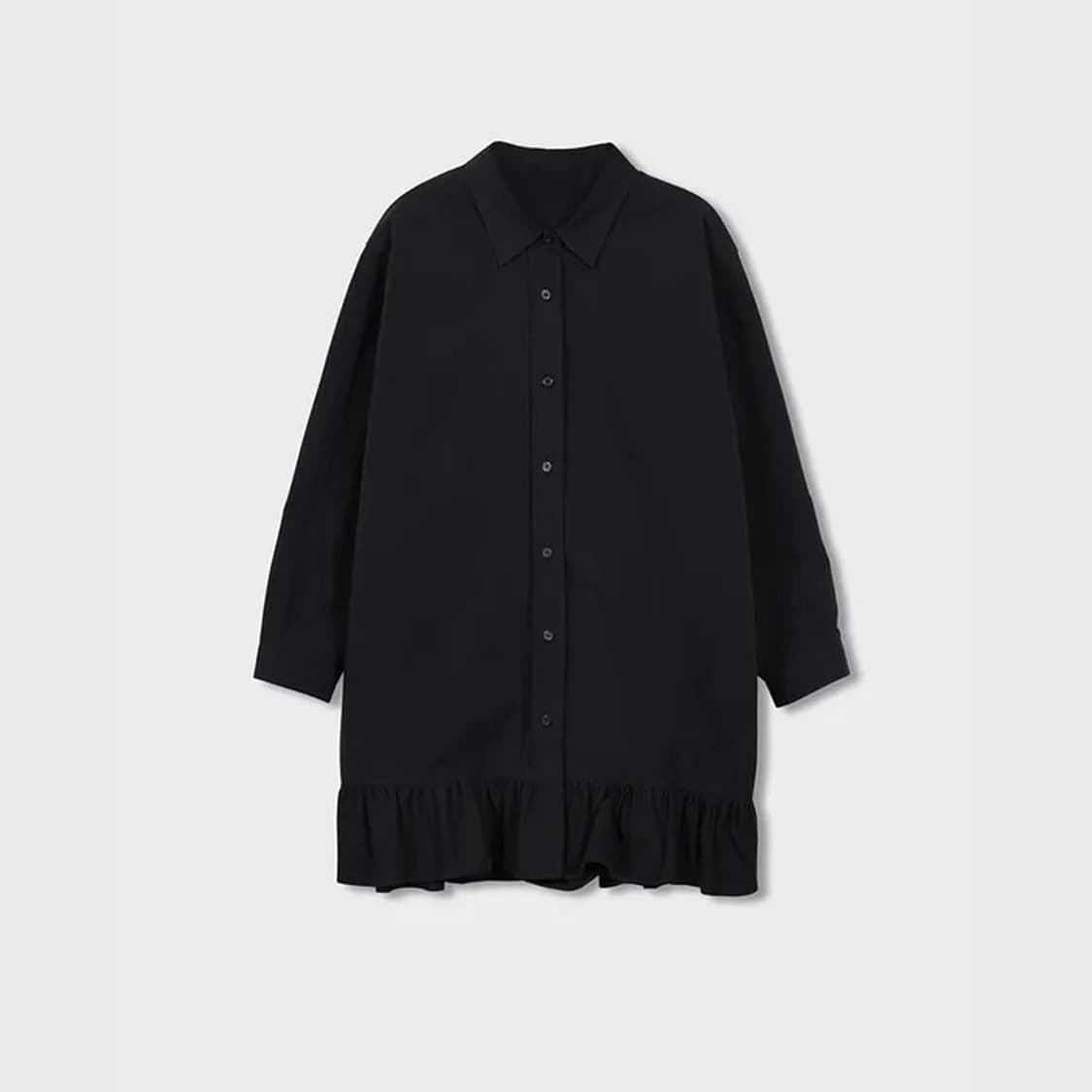 필로컬리 프릴 미니셔츠드레스(블랙) 상품이미지1