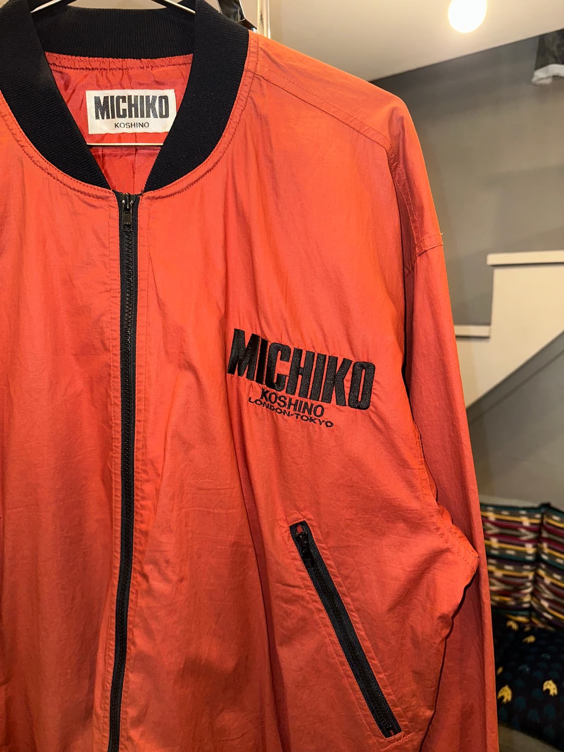 90‘s Michiko Koshino nylon patch jacket 상품이미지5