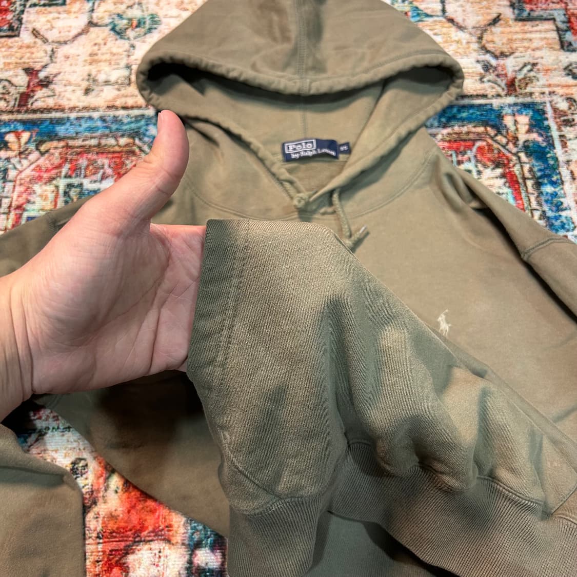 [L] 폴로 랄프로렌 올리브 그린 후드티 상품이미지7