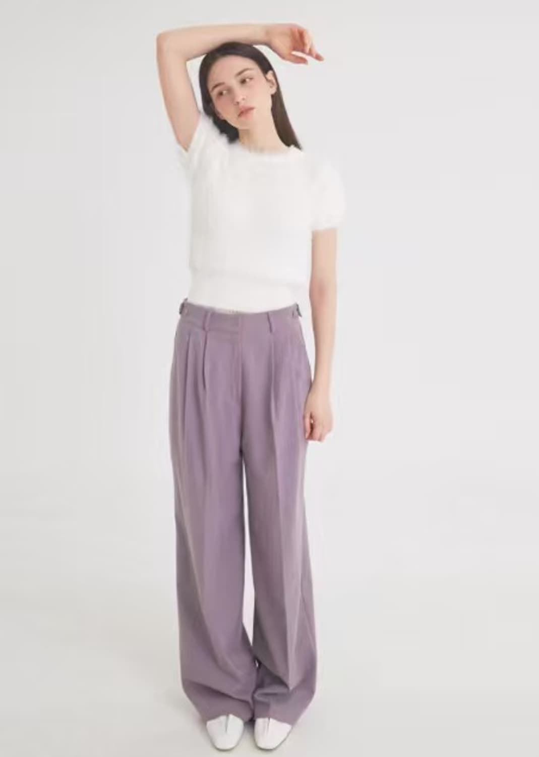 FREIHEIT Two-Tuck Button Wide Wool Pant 상품이미지5