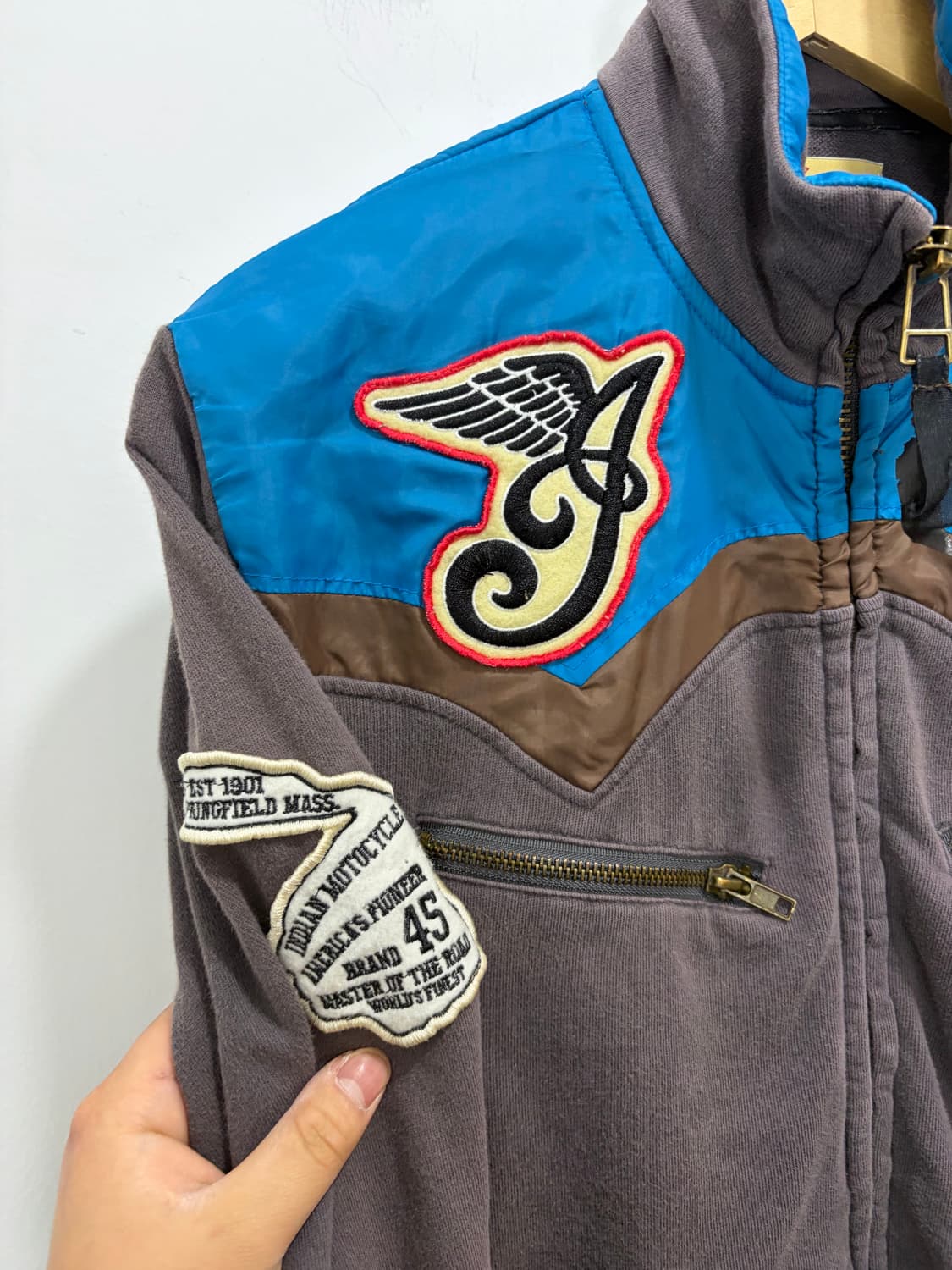 인디안 모터사이클 바이커 코튼자켓 상품이미지8