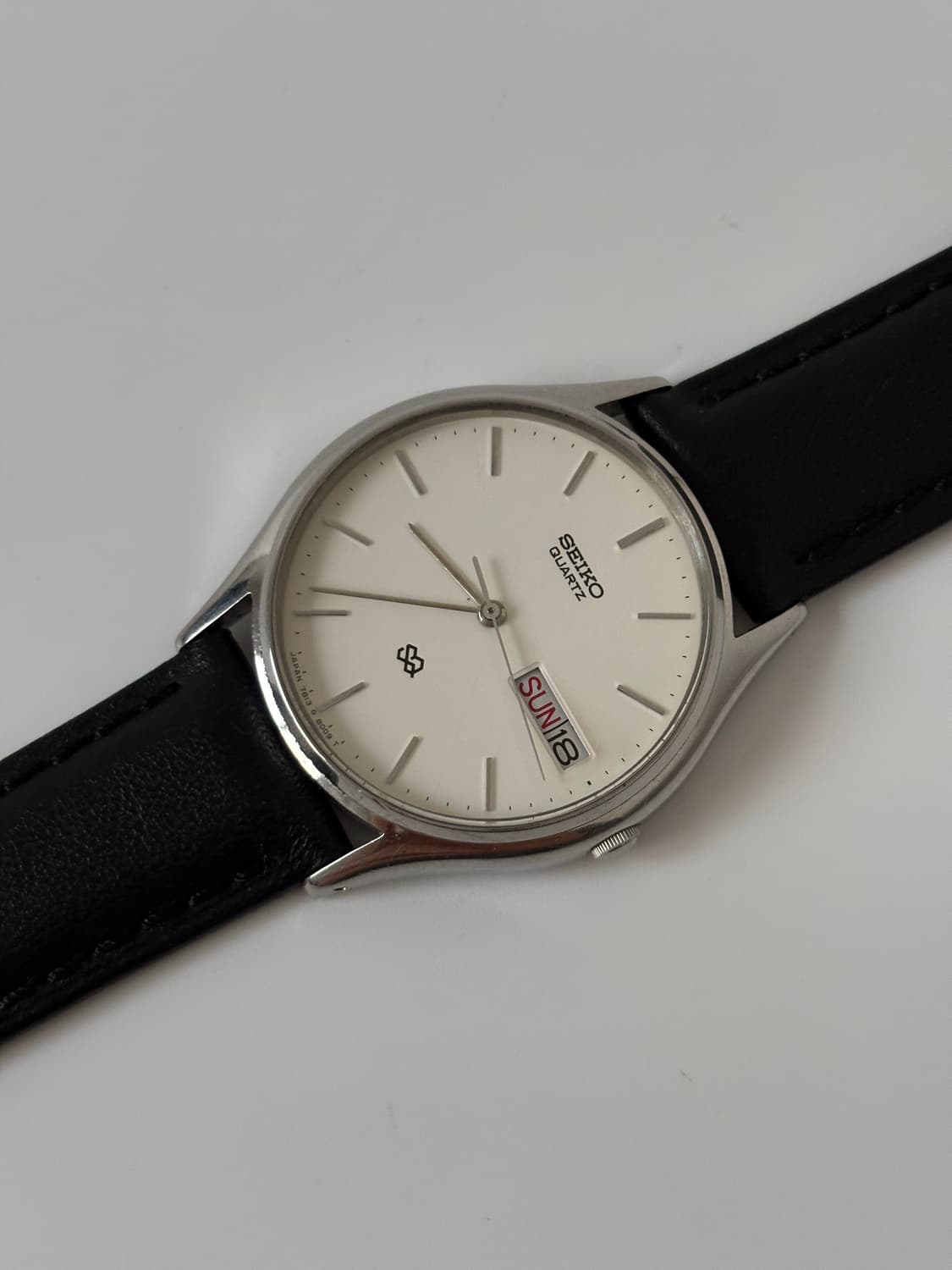1980s SQ White Dial Silver Quartz 상품이미지4