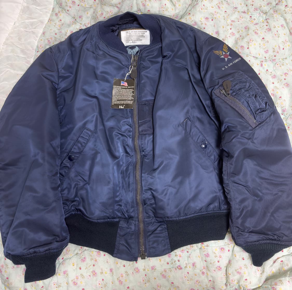 80s 미 공군 B-15c USAF B-15C 파일럿 봄버 항공 자켓 상품이미지2