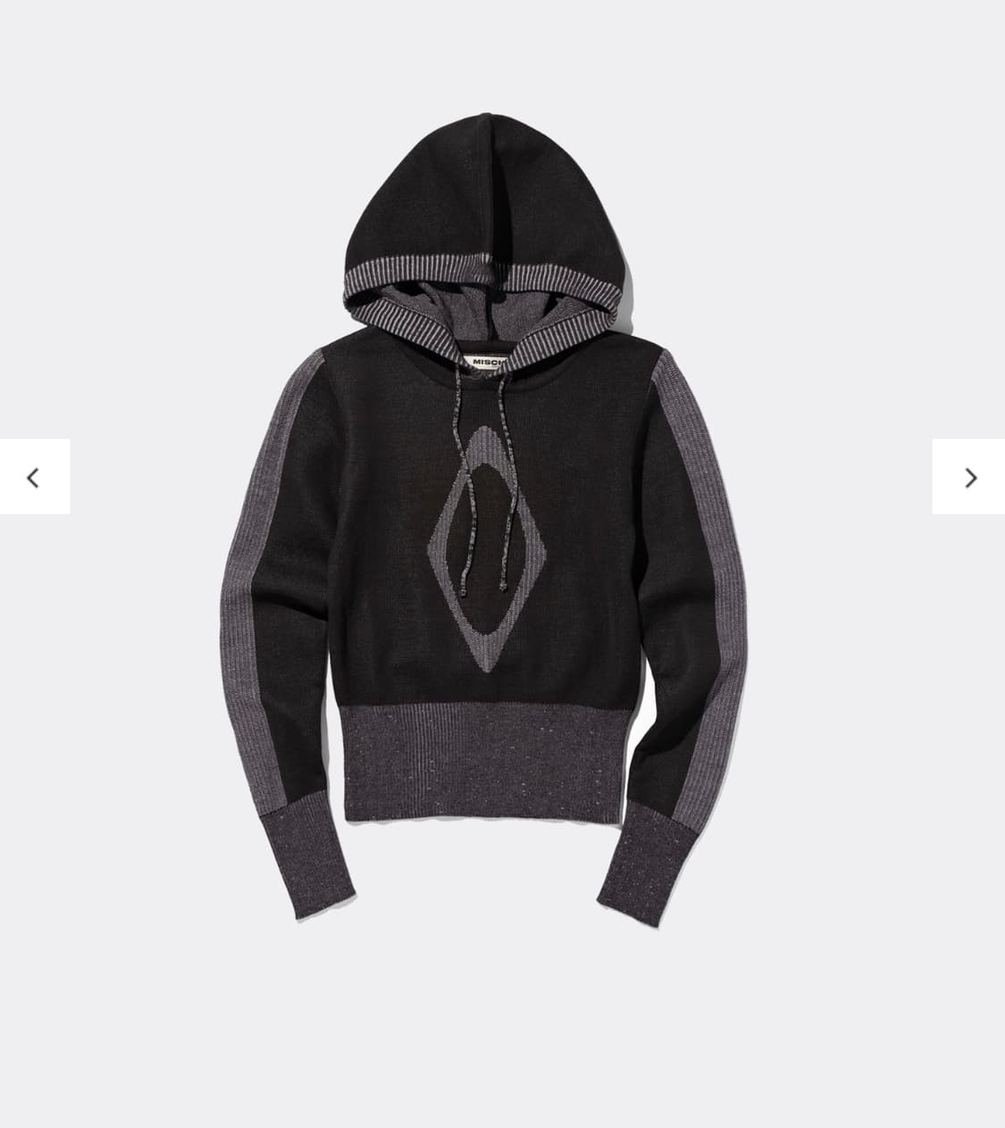  미스치프 롬버스 니트 후드 블랙 M 상품이미지1