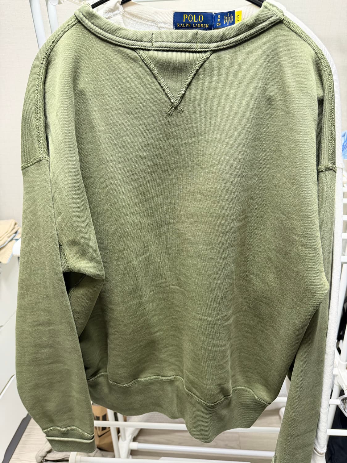 폴로 랄프로렌 빈티지핏 맨투맨 S(카키,아이보리 일괄) 상품이미지5