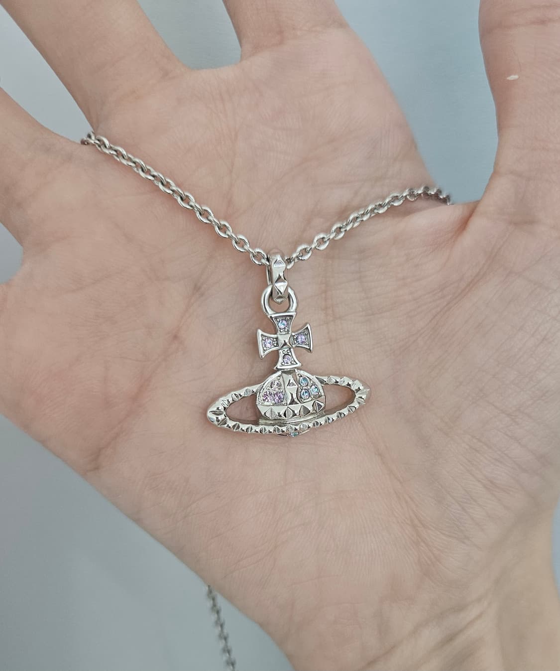 [신품급] 비비안웨스트우드 퍼플 오브 목걸이 [레드라벨 정품 보증서포함] 상품이미지5