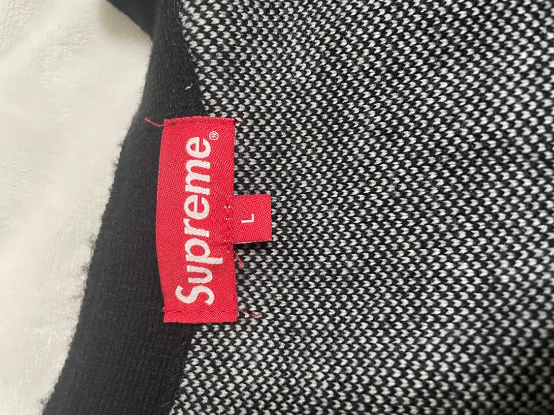 21ss 슈프림 체크보드 가디건 블랙 L 상품이미지3