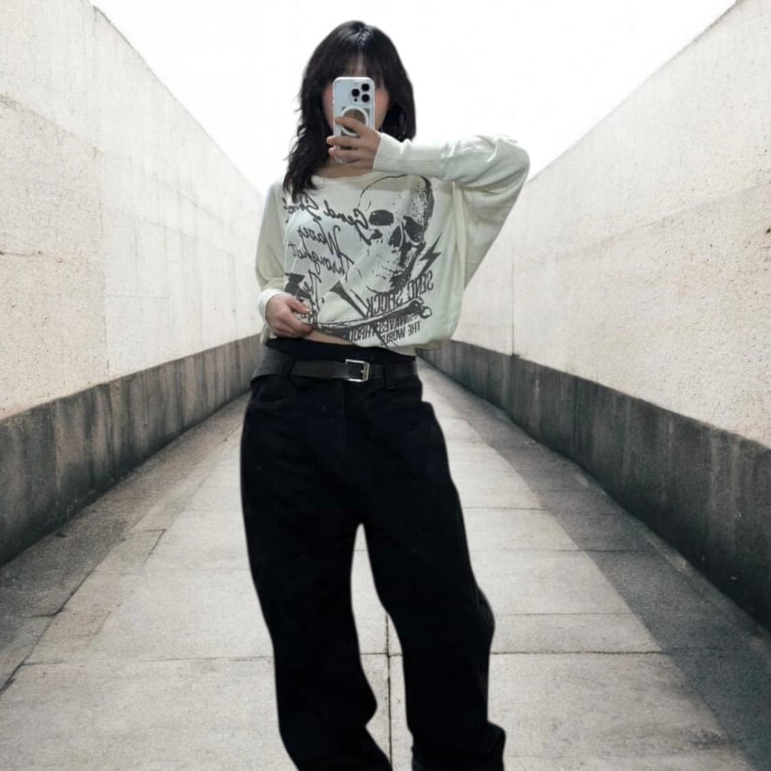 고스트오브할렘 스컬 니트 상품이미지2