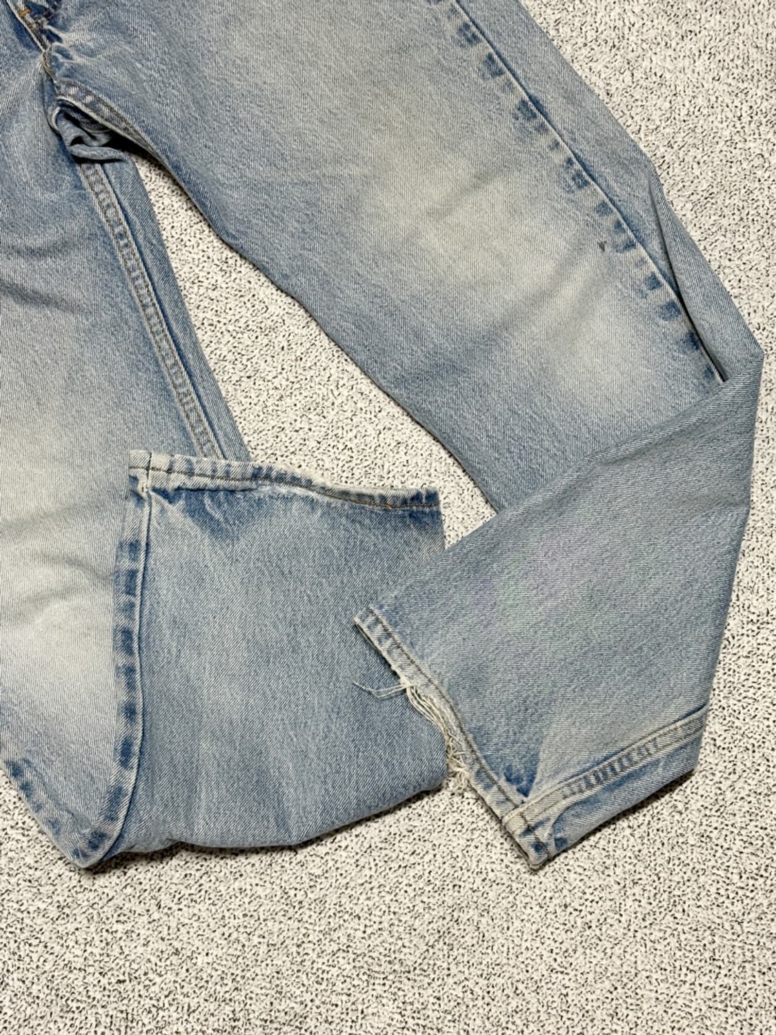 90s 빈티지 리바이스 505 오렌지탭 연청 데님 (실35x31) 상품이미지4