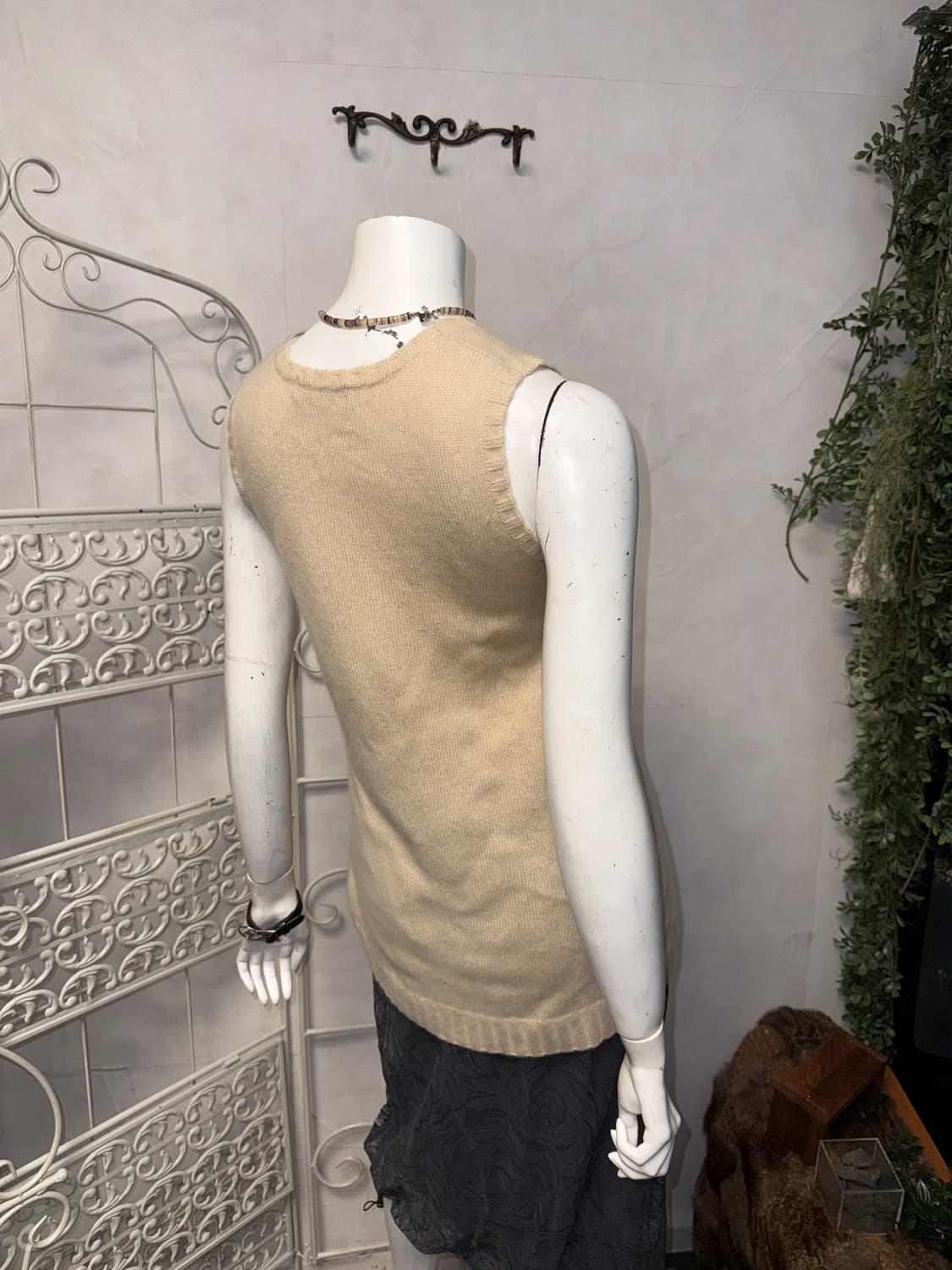 Koji Tachiyama cashmere laceup vest 상품이미지3