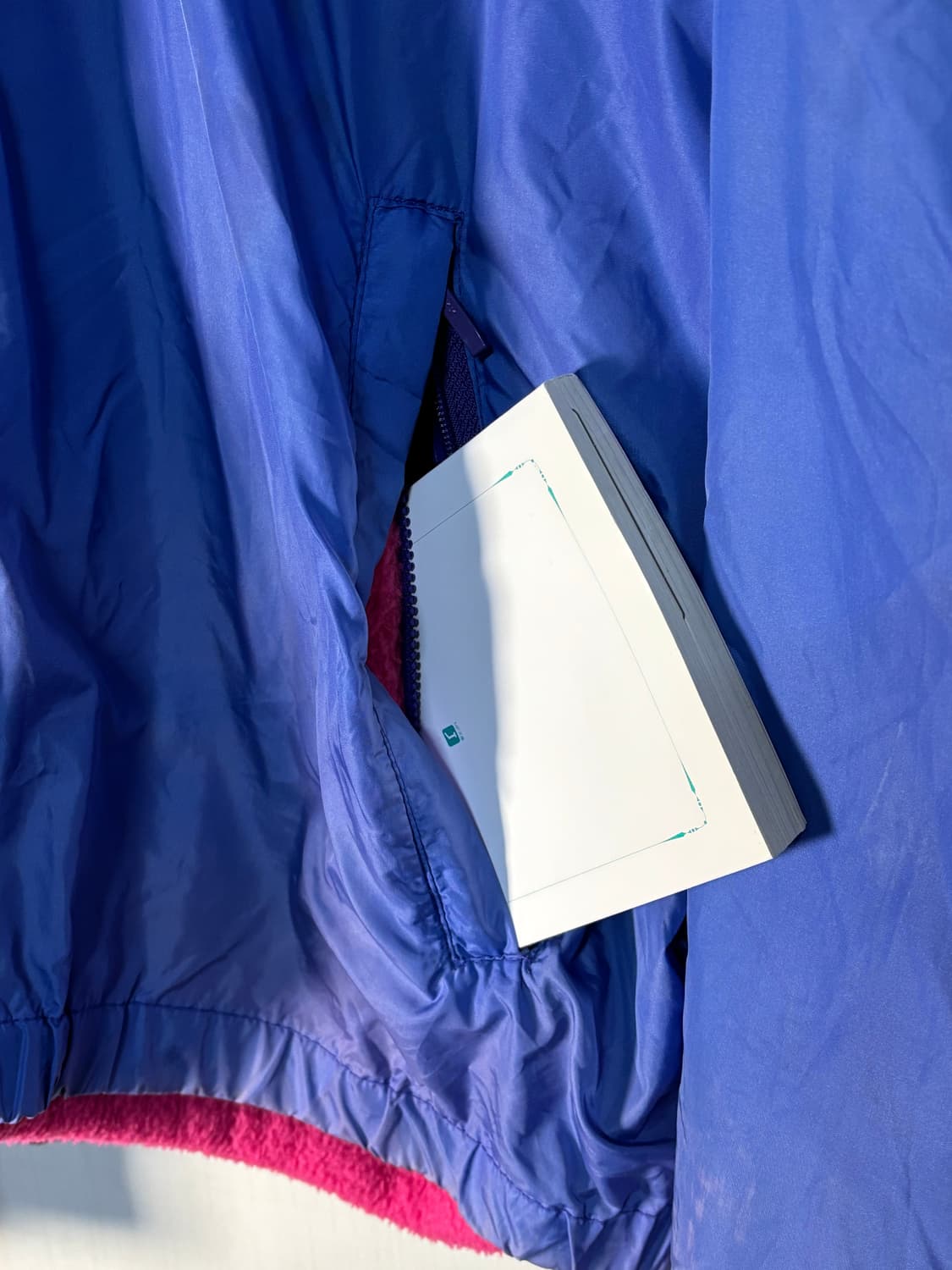 90s 올드 몽벨 플리스 자켓 핑크 후리스 나일론 점퍼 상품이미지7