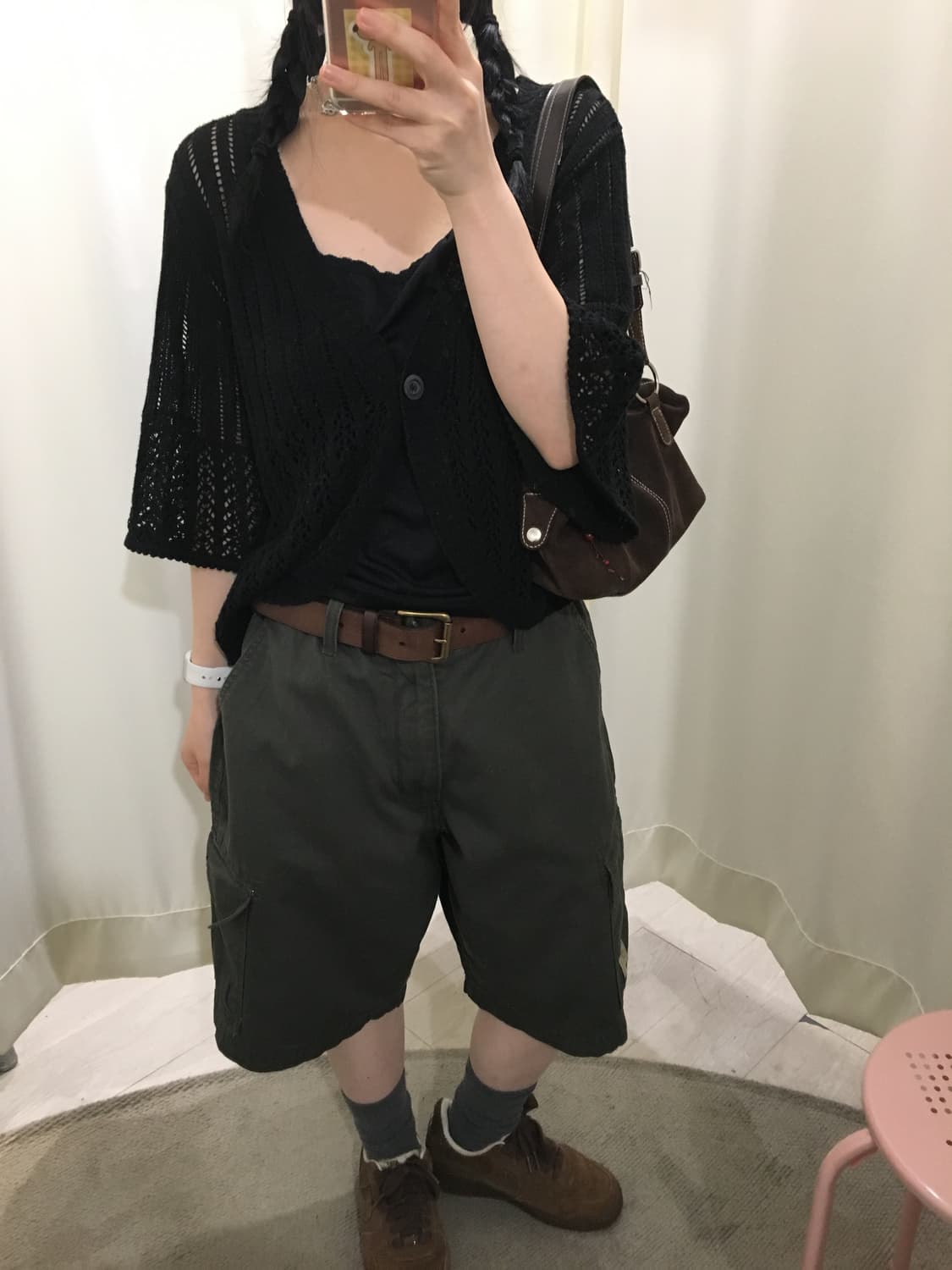 데일리 원버튼 크로쉐 가디건 상품이미지3