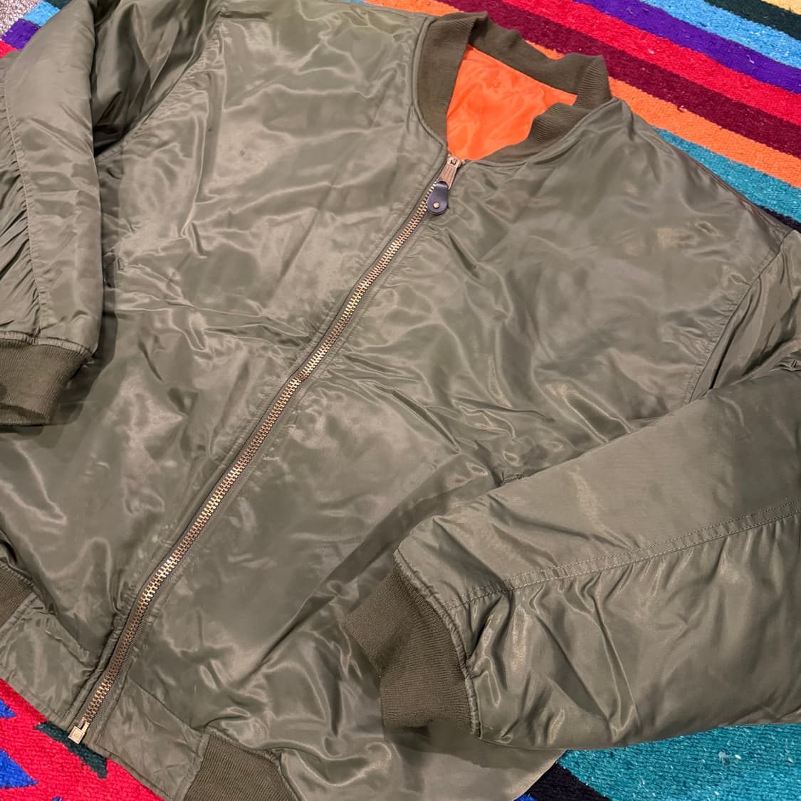 빈티지 리버시블 팬텀 밀리커리 항공점퍼 (MA-1) 110-115 상품이미지4