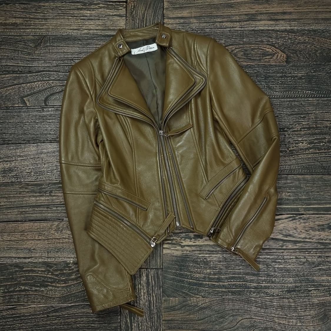 [빈티지] 리얼 쉽스킨 레더 양가죽 슬림핏 레더 자켓 M16907 상품이미지1