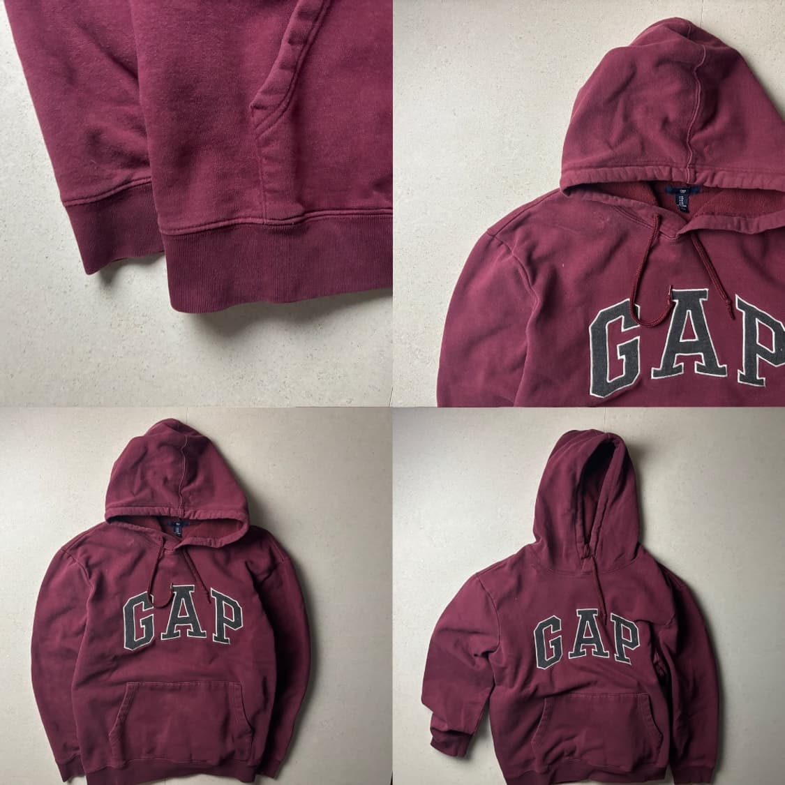갭 버건디 후드티 상품이미지4