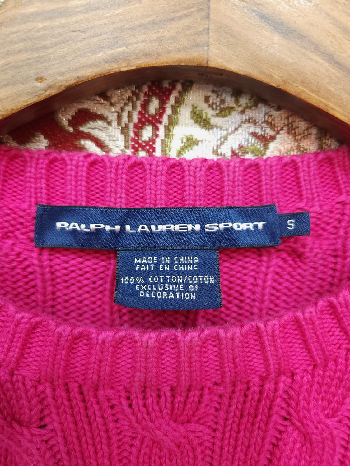 폴로 랄프로렌 핫핑크 꽈배기 코튼 니트

 상품이미지5