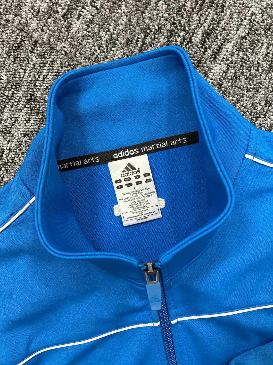 아디다스 블루 삼선 트랙탑 져지 L 상품이미지5