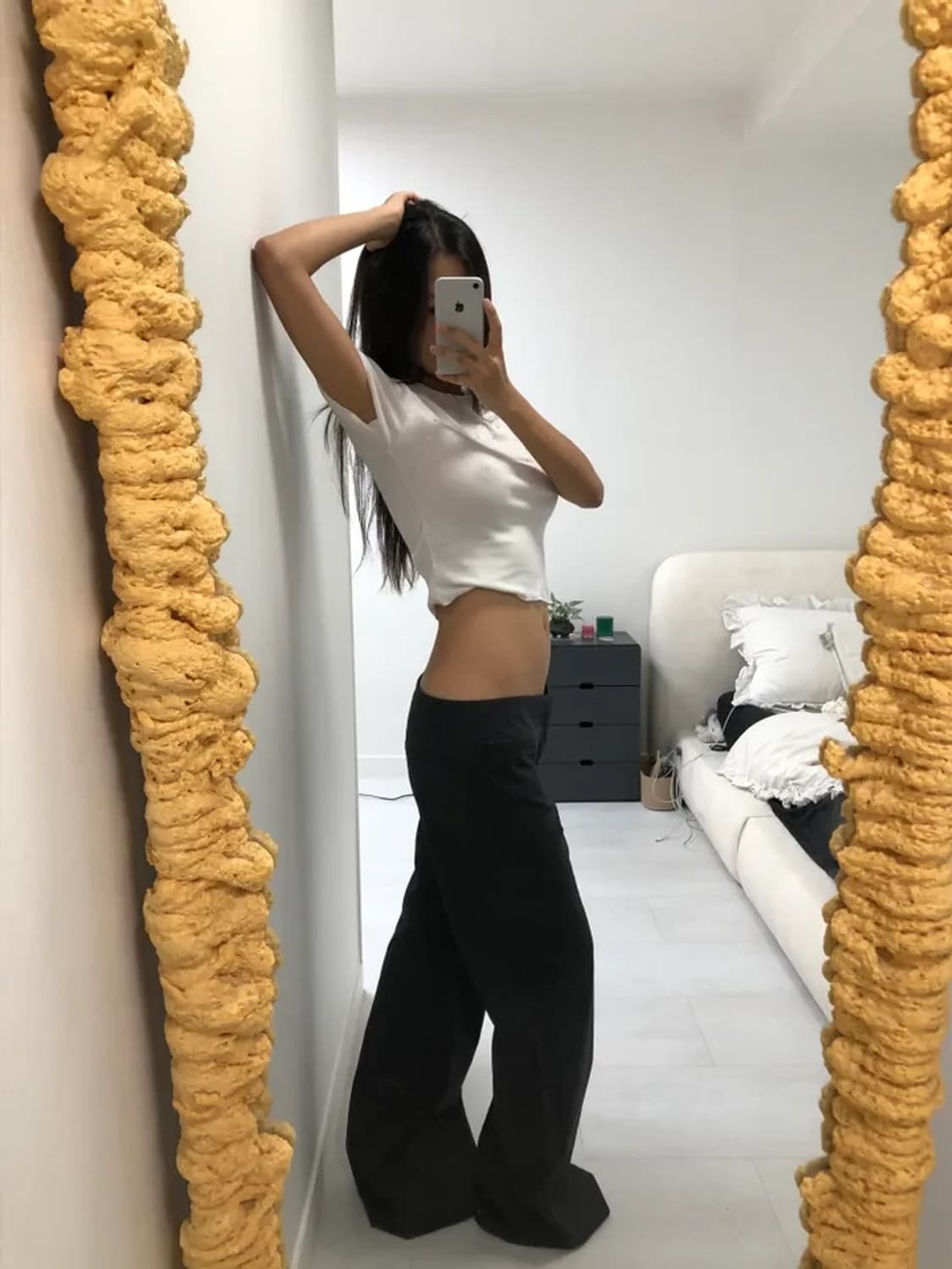 로우라이즈 스트라이프 슬랙스 상품이미지3