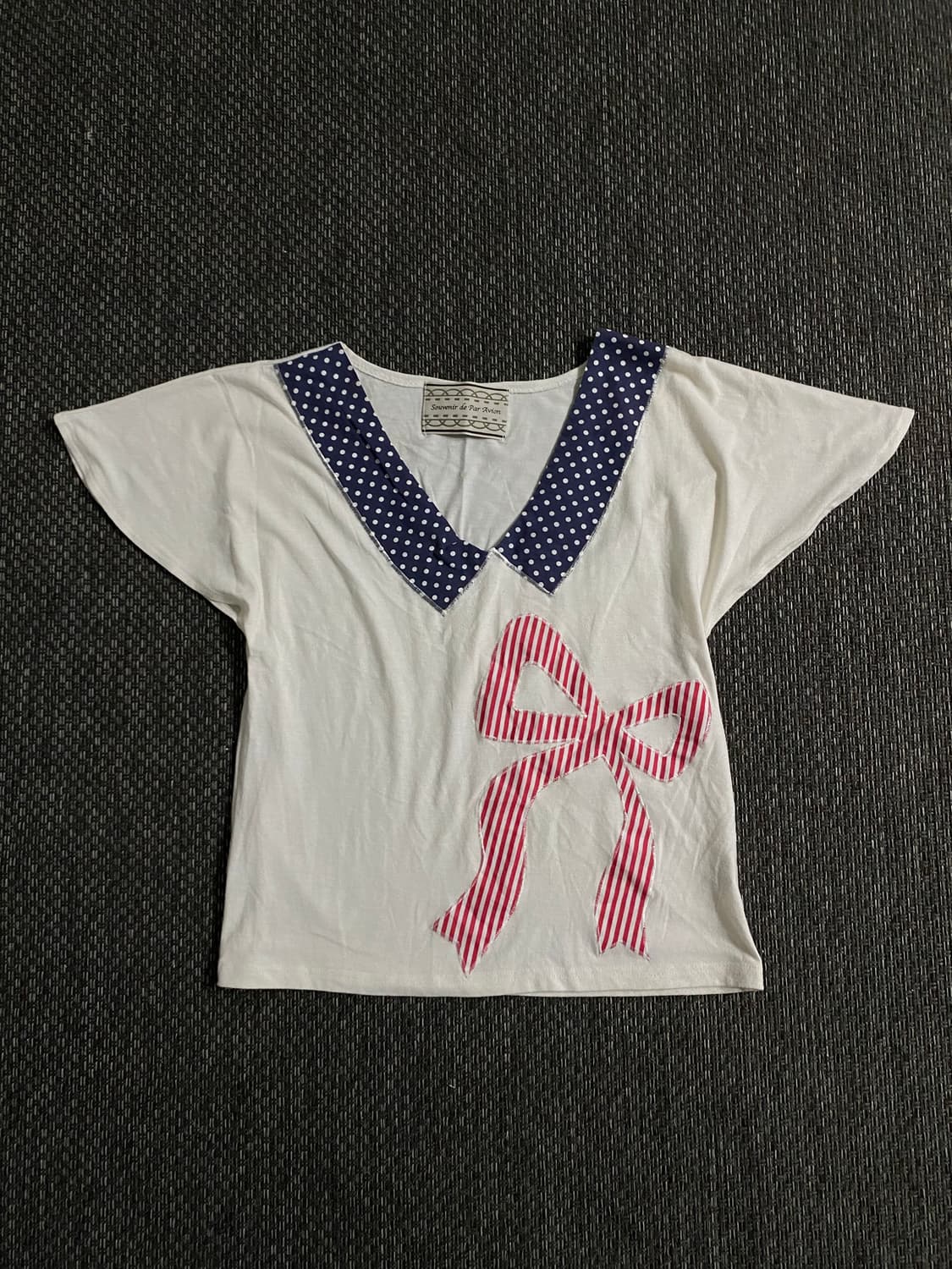 00’s Dot Pattern&Ribbon Print Tee 상품이미지4