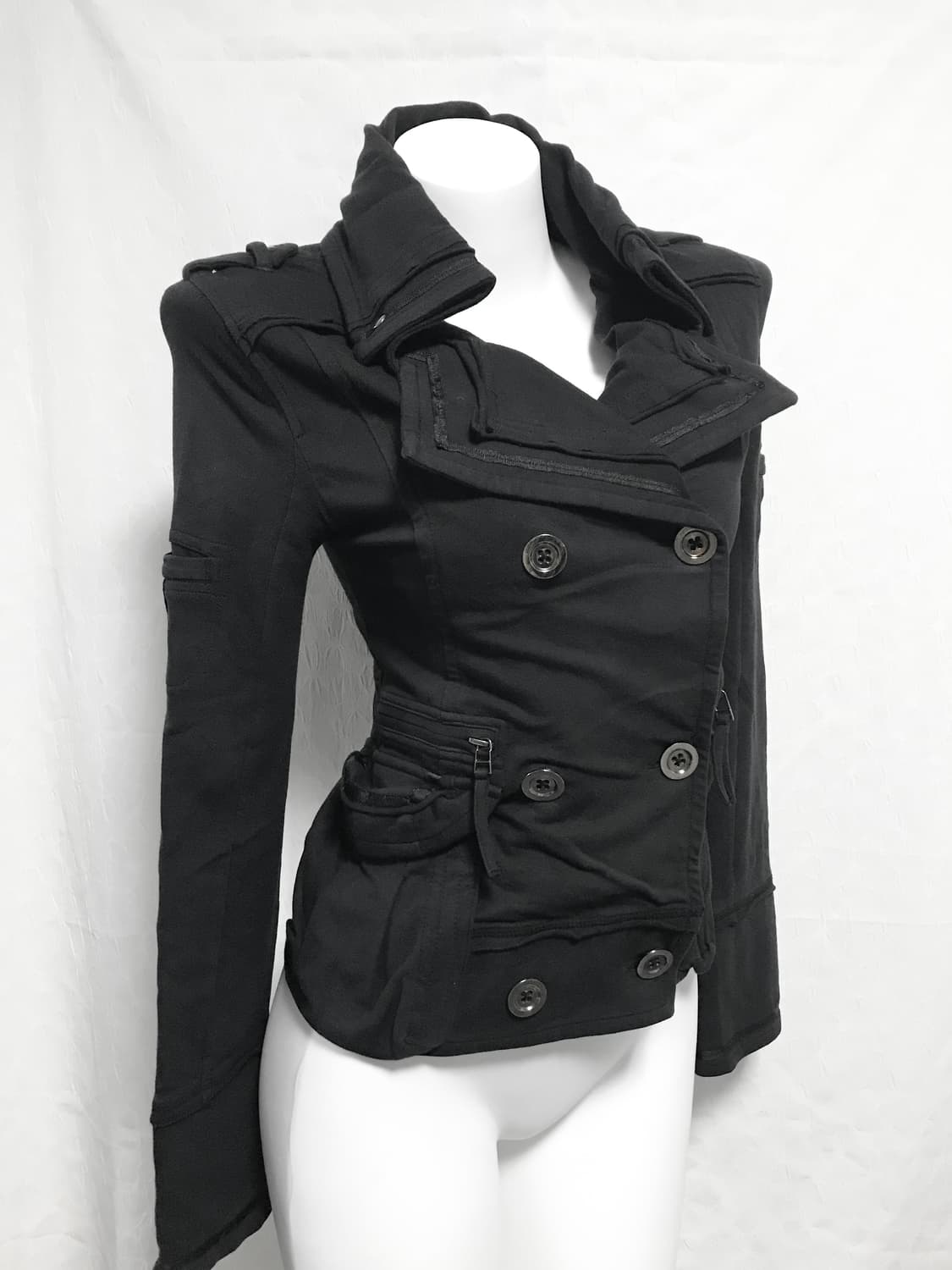 빈티지 아카이브 지퍼 포켓 코튼 더블 자켓 상품이미지3